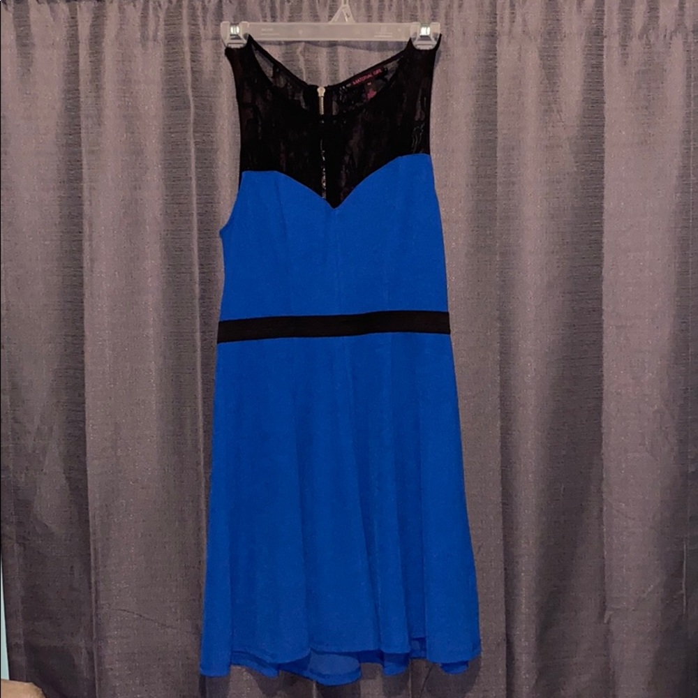 blue lace dress